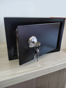 Secure Lock Jewelry Box Key Safe Storage Container Valuable Home Use Iron Box Key Holder Money Box Organizing Container