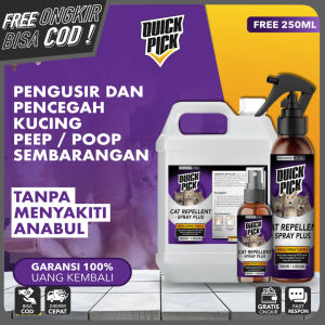 QUICKPICK SEMPROTAN ANTI KUCING LIAR [BONUS 250ML] 1L 100ML Cat Repellent Aromatic Parfum Obat Cairan Bahan Alami Tidak Beracun Spray Pengusir Pembasmi Anti Anabul Bandel Cegah Pipis Kencing Pup Berak Sembarangan not Wiselie Racoon Opi TERMURAH