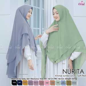 Jilbab Kerudung Hijab Khimar Instan Ceruty Babydoll 2 Dua Layer Polos Super Syari Jumbo Oval Lancip Soft Pet Ped Premium Berlabel Murah Warna Hitam Navy Sage Olive Dusty Abu Muda Lavender Mustard Kuning Kunyit Trasi Terbaru 2023 2024