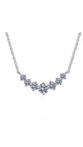 Total 2.8 Carat Moissanite Pendant Necklace for Charm Lady 925 Sterling Silver Wedding Fine Jewelry with Certificates