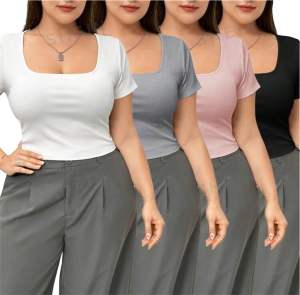 ANNE / PLUS SIZE TOP / PLUS SIZE SQUARE NECK TOP / PLUS SIZE BLOUSE / PLUS SIZE CASUAL TOP / PLUS SIZE SLEEVE TOP / PLUS SIZE TRENDY TOP