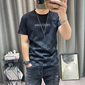 Trendy Cotton Short Sleeve T-Shirt Mens Slim Fit Printed Half Sleeve Body Shirt Summer Fashionable Youth Polyester Fiber