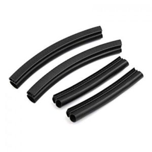 PROSTORE Car Rubber Door Protector 15cm Guard Trim Seal Lip Deflector Black 4pcs Getah Pintu Kereta车门防撞条