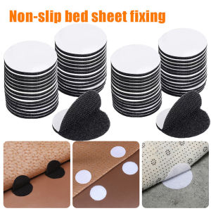 10pcs Double-Sided Non-slip Adhesive Velcro Sticker Double Faced Fixing Stickers Home Floor Mats Anti Skid Grip Tape Sticker Car Carpet Fixed Patches