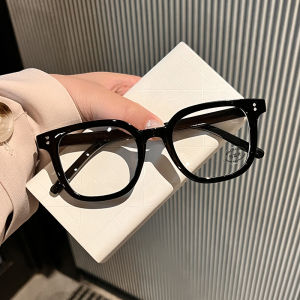 Net Red Black Thick Frame Glasses Womens Large Frame Harajuku Plain Glasses Womens round Face Large Face Slim Looking Face without Makeup Gadget Glasses Frame