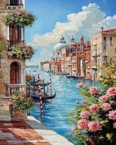 Oil Painting By Number City Street Landscape Picture Personalized Gifts House Nature 5D Diy Gift Decorative Paintings
