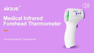 Voice Backlit Forehead Digital Thermometer Non-Contact Infrared Medical Thermometer Body Temperature Fever for Baby Adults