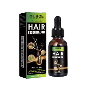 Ouhoe Hair Essential Oil Anti Hair Loss Nourishing Regrowth Repairing Damaged Moisturizing Smooth Nourishing Hair Growth Reduce Hair Fall Strengthen Hair And Scalp Enriched With Rosemary Oil Hair Care 30ml