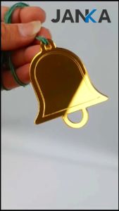 JANKA Hiasan Lonceng Pohon Natal Akrilik Aksesoris Gantungan Ornamen Dekorasi Acrylic Christmas Tree Bell