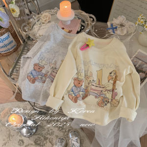 Korean Style Long Sleeve T-Shirt Spring Childrens Clothing Rabbit Print Parent-Child Matching Overhead Top for Girls