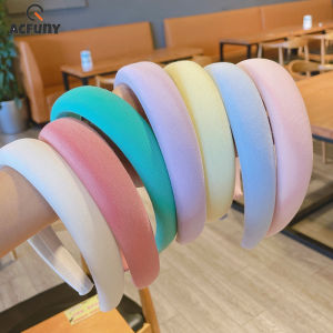 ที่คาดผม ฟองน้ํา สีขนมแฟชั่น สไตล์เกาหลี เหมาะสำหรับผู้หญิง ACFUNY