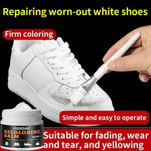 White Shoe Edge Restorer 35g Professional Repair Cream for Sneakers Boots Leather Easy Apply Color Fix