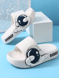 Childrens Bathroom Non-Slip Indoor Slippers Silent Boys Bath Slippers EVA Flat Heel All Season Cartoon Style Home Slippers