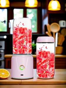 เครื่องบดสับปะรดแบบไร้สายพกพาขนาดเล็ก เครื่องปรุงอาหารสำหรับเด็ก เครื่องผสมผลไม้แบบมีสายไฟฟ้าความจุ 420 มล.