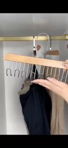 Móc Treo Đồ Đa Năng Móc Gỗ 8 Móc Treo Đồ Lót Khăn Thắt Lưng Cà Vạt Áo 2 Dây Xoay 360 Độ Tiện Dụng