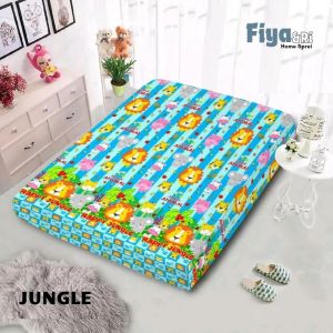 Sarung Kasur Busa Resleting Motif Karakter Cewek Bahan Polyester / Katun China Size 70x200x10 - 200x200x20 Murah dan Terlaris