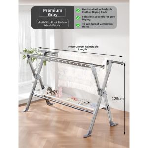 Folding and Extensible Clothes Drying Rack