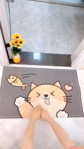 1pc bathtub Absorbent Mat Diatomite Mat Bathroom Mat Kitchen Rug Non Slip Bath Mat Quick Drying