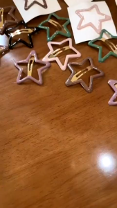 5Pcs Alloy Colorful Star Hair Clip Large Hairpin Side Clip Girls Fashion Versatile Hair Accessories