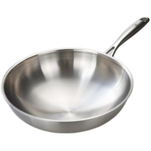 Round Bottom Titanium Wok Pure Titanium Cooking Pot For Home No Rust Frying Pan No Coating Not Easy to Non-Stick Pan Spatula Gas Stove Neutral