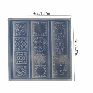 1 Piece of Complicated Chinese Window Design 3D Silicone Nail Art Mold - Suitable for Creative Nail Salon | DIY Nail Art