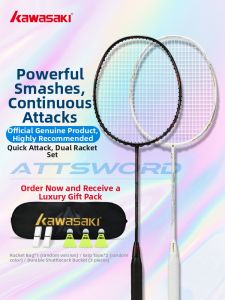 Kawasaki | All-Purpose Attack Lightweight Carbon Fiber Badminton Rackets