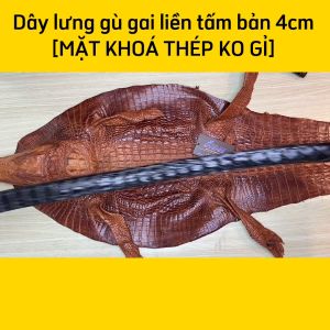 Thắt Lưng Gù Gai Cá Sấu Liền 4cm [MẶT KHÓA THÉP KO GỈ CAO CẤP] CSL50D1