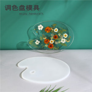 Duole DIY Crystal Glue Creative Handmade Mirror Palette Drawing Board Resin Table Decoration Material Silicone Mold