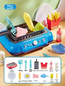 NUKied | Bộ Đồ Chơi Bếp Thay Đổi Màu Sắc cho Trẻ 3-6 Tuổi