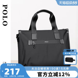 Polo Mens Briefcase Briefcase Lightweight Simple Nylon Shoulder Crossbody Bag Office Handbag Mens Computer Bag