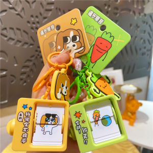 Cute Carrot Dog Animation Machine Keychain Small Pendant Backpack Decorations Creative Gift Keychain Cartoon Surroundings