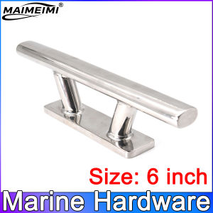1pc 6 /8/10 Inch Marine Bollard Boat Cleat Flat Cleat 316 Stainless Steel Mooring Cleat Dock Cleat Fit For Marine Boat Yach