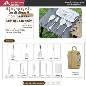 BSWOLF | Bộ Dụng Cụ Ăn Ngoài Trời Bằng Thép Không Gỉ