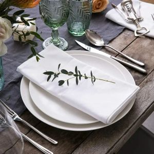 2/4/6PC 43x43cm 16i.9*16.9n RESTAURANT DINNER CLOTH LINEN WHITE PREMIUM HOTEL NEW NAPKINS