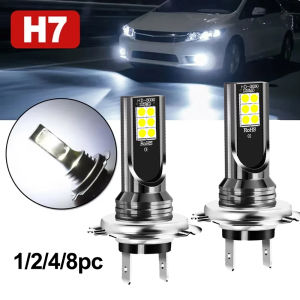 1/2/4/8PCs H7 Led Headlight Bulb Kit Car Fog Light Bulbs 12V 55W High Power Auto Fog Lamp 6000K Headlamp h7 super bright Bulbs
