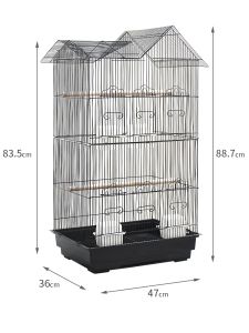 บ้านเรือนสัตว์ปีกหรูหรา Pet Beauty Metal Parrot Cage ขนาดใหญ่ พื้นที่ทำงาน บ้านสัตว์ปีกแบบดั้งเดิม ป้องกันการรั่วไหลของน้ำ