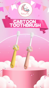 Baby Pro Cute Cartoon Shape Kids Soft Bristles Toothbrush Elastic and Suitable for Childrens Oral Care