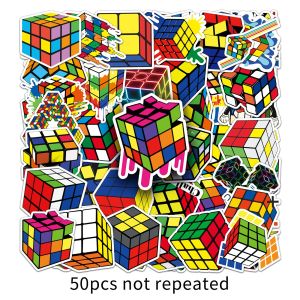 50-Piece Cube Graffiti Luggage Decal Stickers for Laptop Car Decoration Trendy Toy Cards Personality Customized Mural Stickers