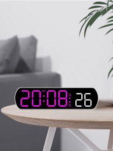 Decoration Led Digital Display Luminous Digital Alarm Clock Mirror Clock Ins Desktop Clock Schedule Desktop