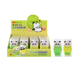 Cute Panda Eraser Student Special Clean Rolling Wheel Rubber Can Collect Scraps Cartoon Style School Supplies Business Needs