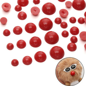 50-200Pcs 6/8/10/12mm Red Round Plastic Safety Eyes Acrylic Animal Nose Beads For Teddy Bear Doll DIY Crafts Children Kids Toys Accessories