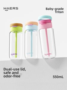 Haers | Large Capacity Summer Stylish Tritan Sports Straw Cup