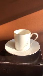 [LANCEL - PARIS] 01 Set Ly/ Tách + Đĩa Lót Cao Cấp Viền Vàng Thanh Lịch