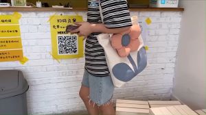 กระเป๋าสะพายไหล่งานผ้า ลายดอกไม่ใหญ่น่ารักมาก 24 ชั่วโมง น้ำหนักเบานิ่ม