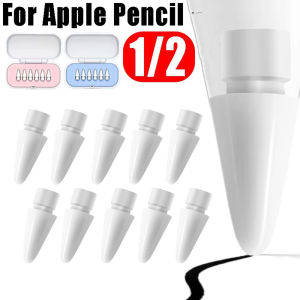 6ชิ้น/กล่องปลายดินสอเปลี่ยนไส้สำหรับหัวปากกาเขียนเปลือกตา Apple สำหรับเซ็ทหัวแร้งพร้อมห้วเปลี่ยน1st 2nd Gen Tip กล่องเก็บของป้องกันรอยขีดข่วนเคสป้องกันแม่เหล็ก