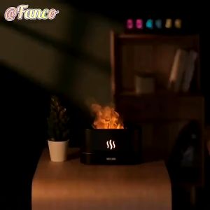 Colorful Flame Humidifier Essential Oil Aroma Diffuser air humidifier led Portable USB Mini Ultrasonic Humidificador 加湿器