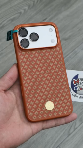 Ốp Benks Fortune Orange ArmorPro IP 17 Pro Max / 17 Pro | Kevlar Fiber | Full viền TPU | Chống sốc | Mag 9.1N | Logo mạ vàng | Viền camera nhôm