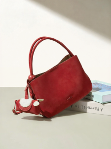 Josiny | Red Handbag Shoulder Bag Clutch Set Large Capacity Elegant Wedding