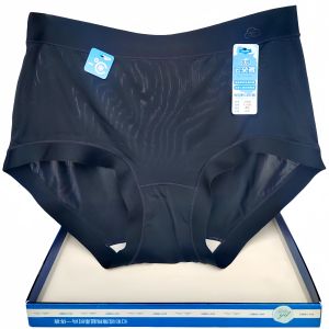 Caitian 32588 No Size Seamless Ice Silk Milk Fiber High Waist Tea Polyphenols Antibacterial Bottom Crotch Pure Color Womens Underwear
