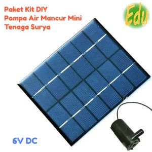 Paket Modul Edukasi DIY Kipas Angin & Pompa Air Mancur Mini Tenaga Solar Panel Surya